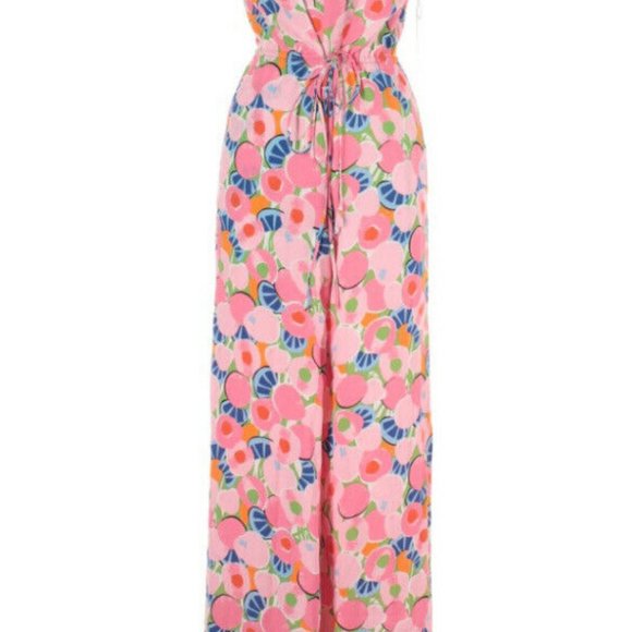 Staud Abstract Peach Jumpsuit - Picture 2 of 8